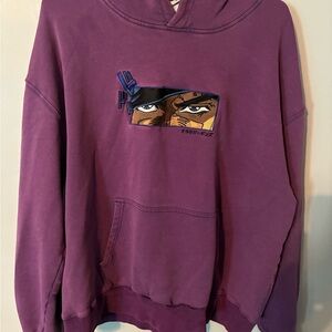 Jotoro Kujo Hoodie Purple Graphic Men's Sweater